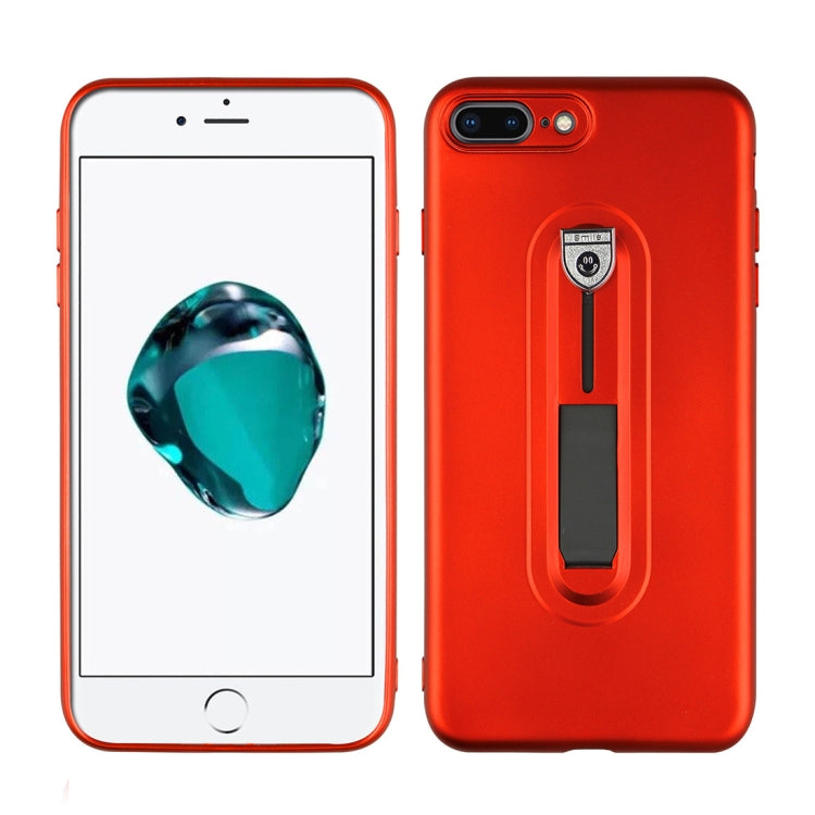 For iPhone 8 Plus & 7 Plus Ultra-thin Frosted PC + TPU Protective Back Case with Holder