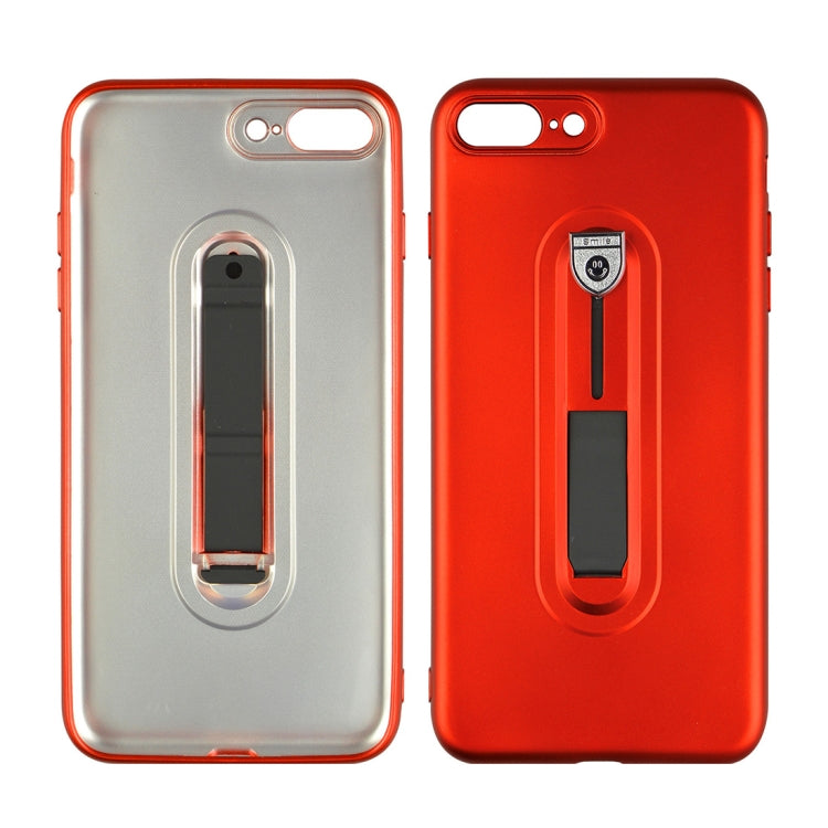 For iPhone 8 Plus & 7 Plus Ultra-thin Frosted PC + TPU Protective Back Case with Holder