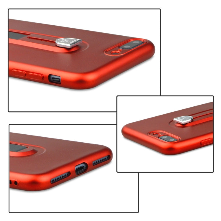 For iPhone 8 Plus & 7 Plus Ultra-thin Frosted PC + TPU Protective Back Case with Holder