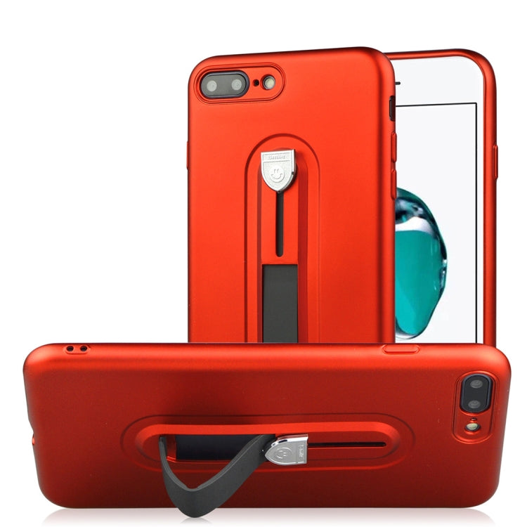 For iPhone 8 Plus & 7 Plus Ultra-thin Frosted PC + TPU Protective Back Case with Holder