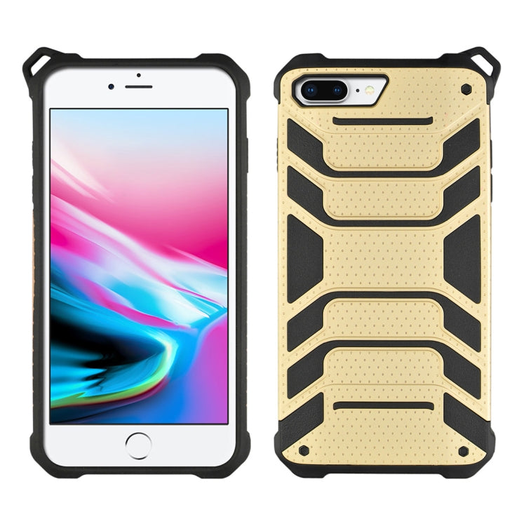 For iPhone 8 Plus & 7 Plus Shockproof Anti-slip TPU + PC Protective Back Case