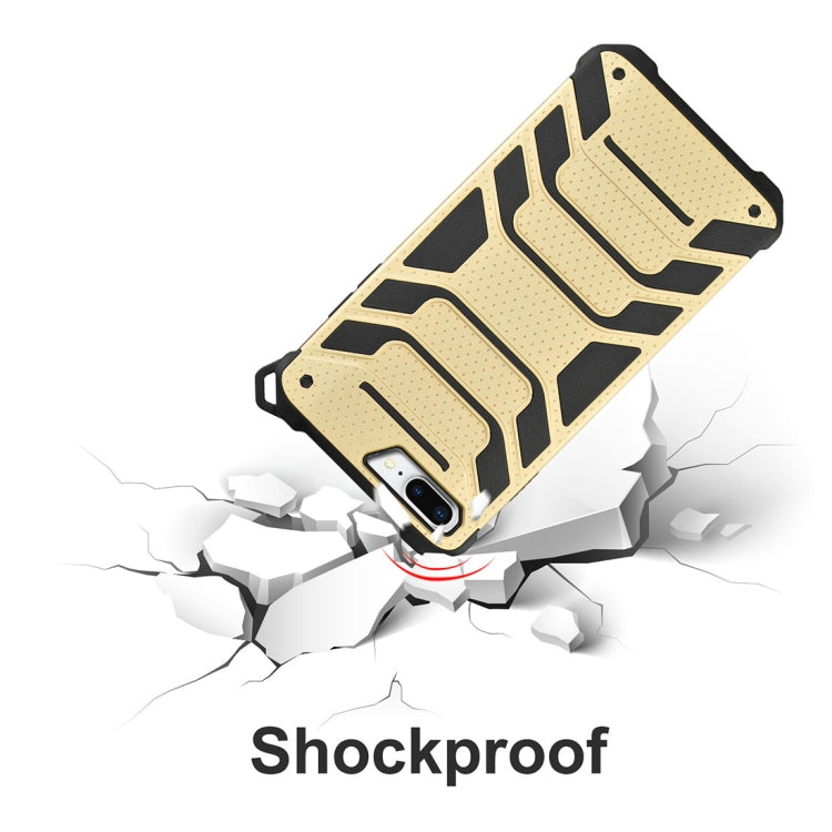 For iPhone 8 Plus & 7 Plus Shockproof Anti-slip TPU + PC Protective Back Case