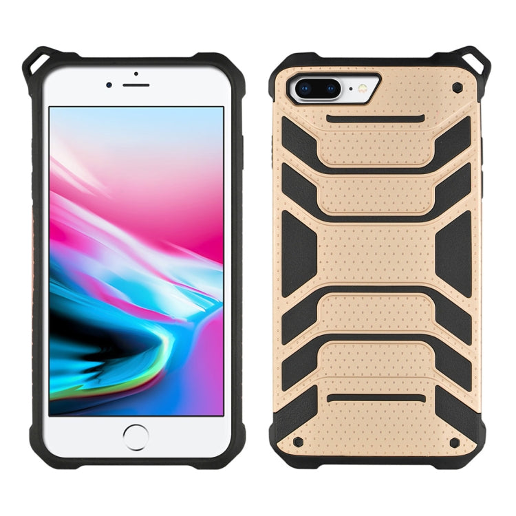 For iPhone 8 Plus & 7 Plus Shockproof Anti-slip TPU + PC Protective Back Case