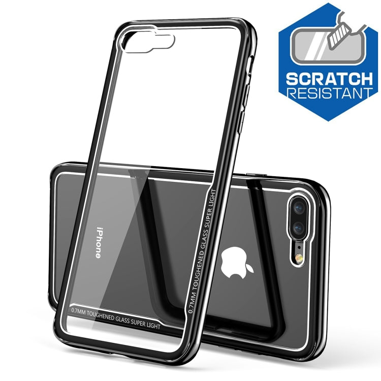 Electroplated Frame Toughened Glass Case for iPhone 8 Plus / 7 Plus