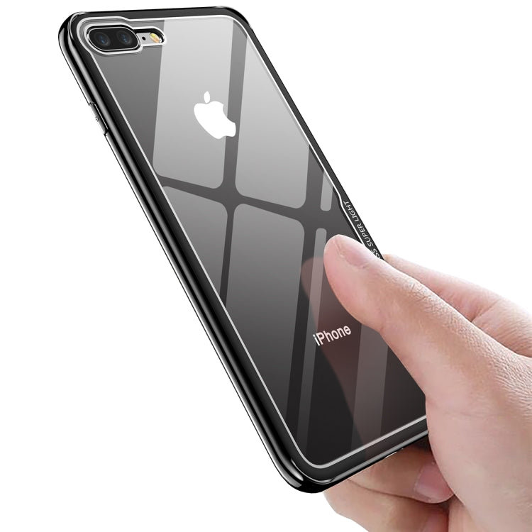Electroplated Frame Toughened Glass Case for iPhone 8 Plus / 7 Plus