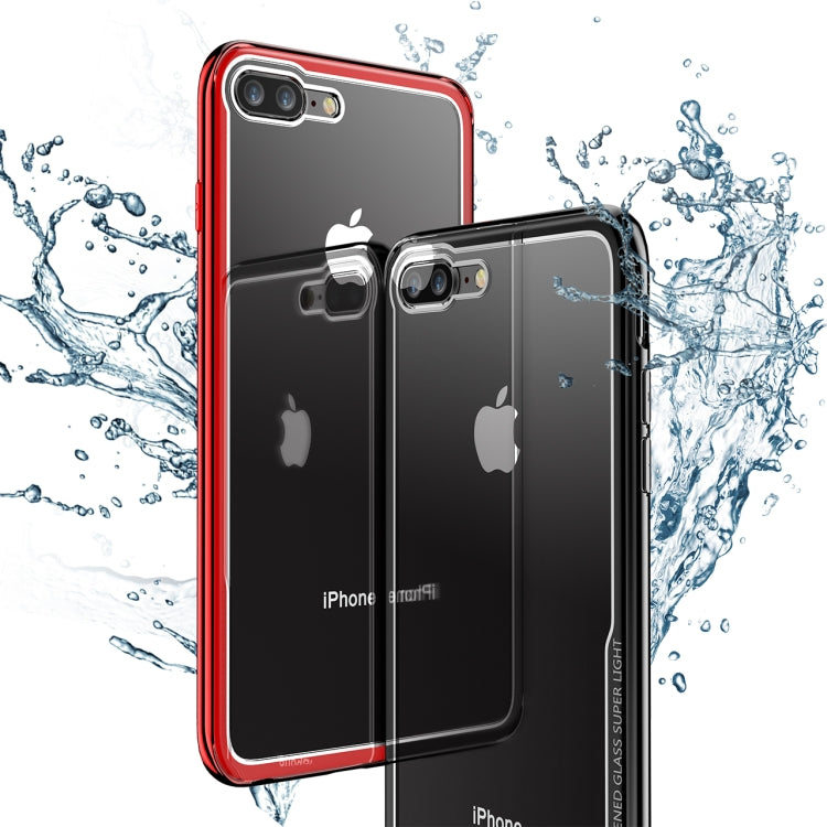 Electroplated Frame Toughened Glass Case for iPhone 8 Plus / 7 Plus