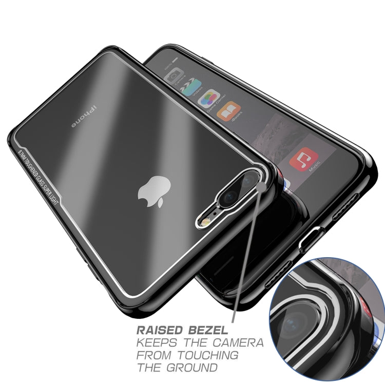 Electroplated Frame Toughened Glass Case for iPhone 8 Plus / 7 Plus