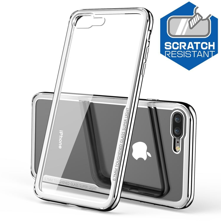 Electroplated Frame Toughened Glass Case for iPhone 8 Plus / 7 Plus