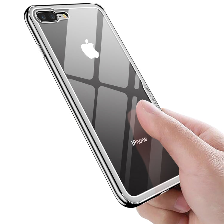 Electroplated Frame Toughened Glass Case for iPhone 8 Plus / 7 Plus
