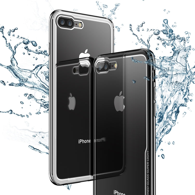 Electroplated Frame Toughened Glass Case for iPhone 8 Plus / 7 Plus