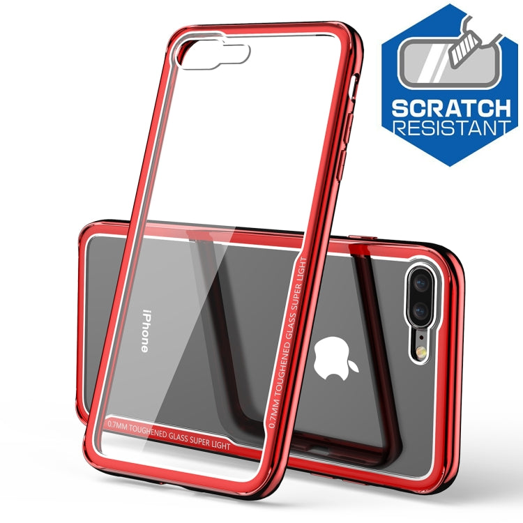 Electroplated Frame Toughened Glass Case for iPhone 8 Plus / 7 Plus
