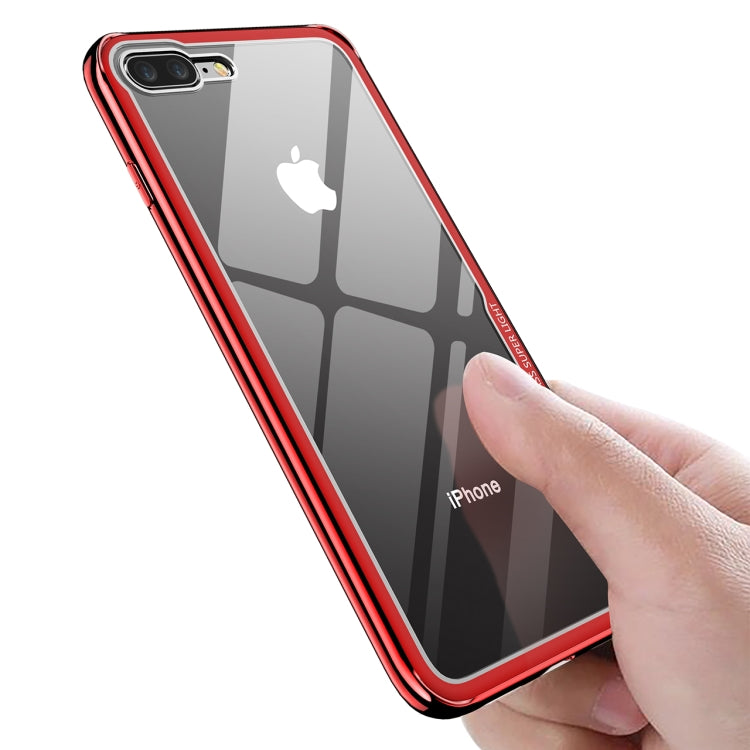 Electroplated Frame Toughened Glass Case for iPhone 8 Plus / 7 Plus