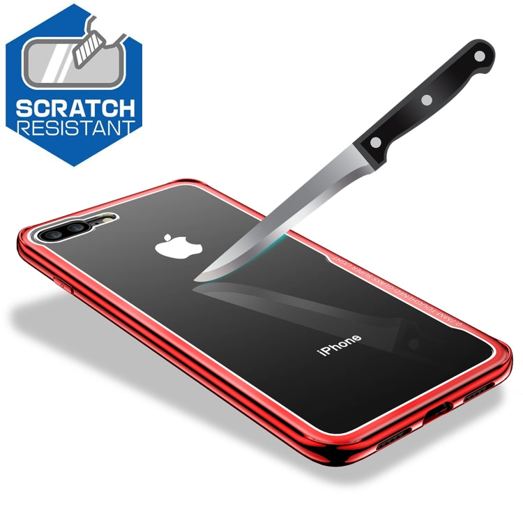 Electroplated Frame Toughened Glass Case for iPhone 8 Plus / 7 Plus