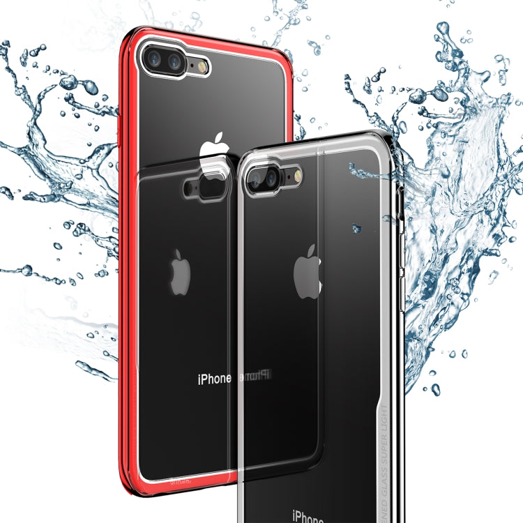 Electroplated Frame Toughened Glass Case for iPhone 8 Plus / 7 Plus