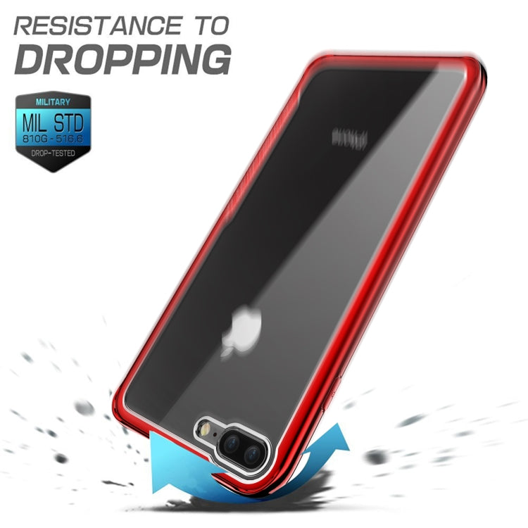 Electroplated Frame Toughened Glass Case for iPhone 8 Plus / 7 Plus