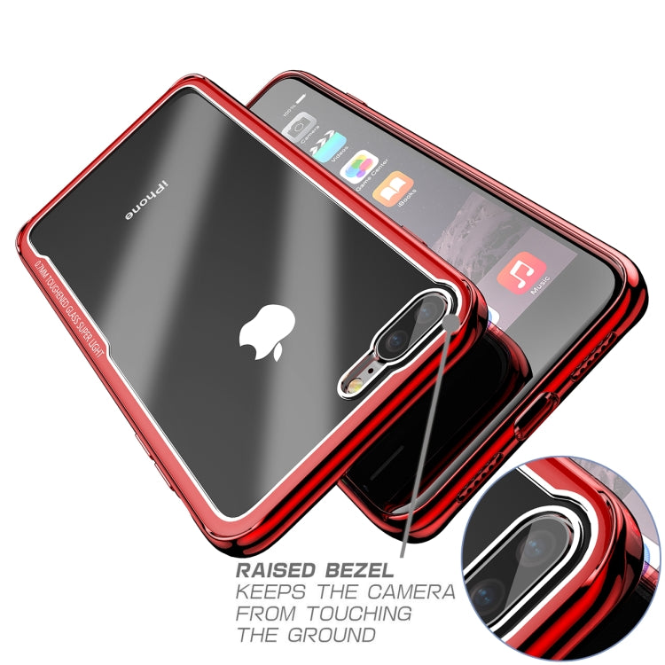 Electroplated Frame Toughened Glass Case for iPhone 8 Plus / 7 Plus