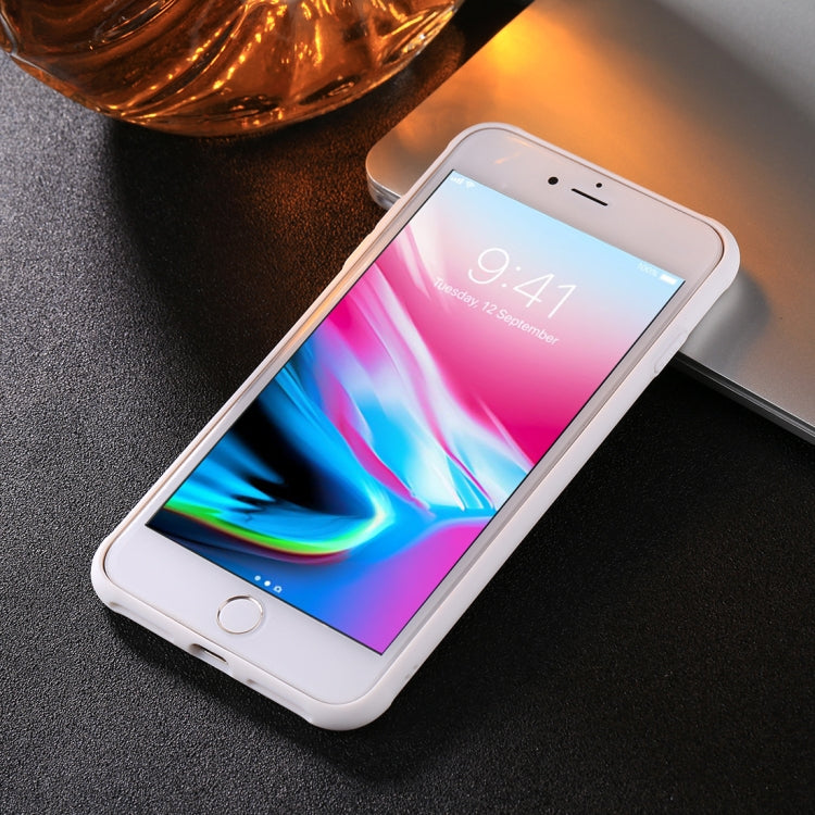For iPhone 8 Plus & 7 Plus TPU + Toughened Glass Protective Back Cover Case