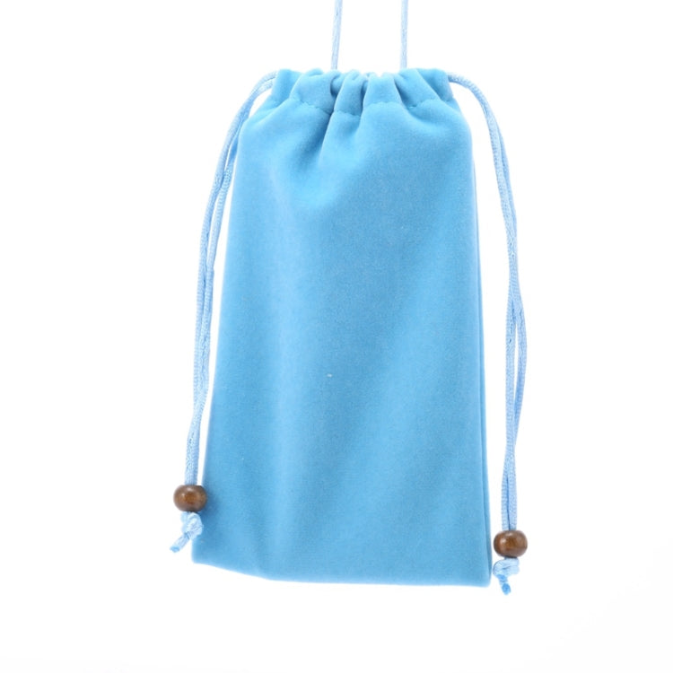6.9 inch Universal Leisure Cotton Flock Cloth Carry Bag with Lanyard for iPhone 8 Plus, Galaxy S10+, Huawei Mate 20X, Xiaomi Max