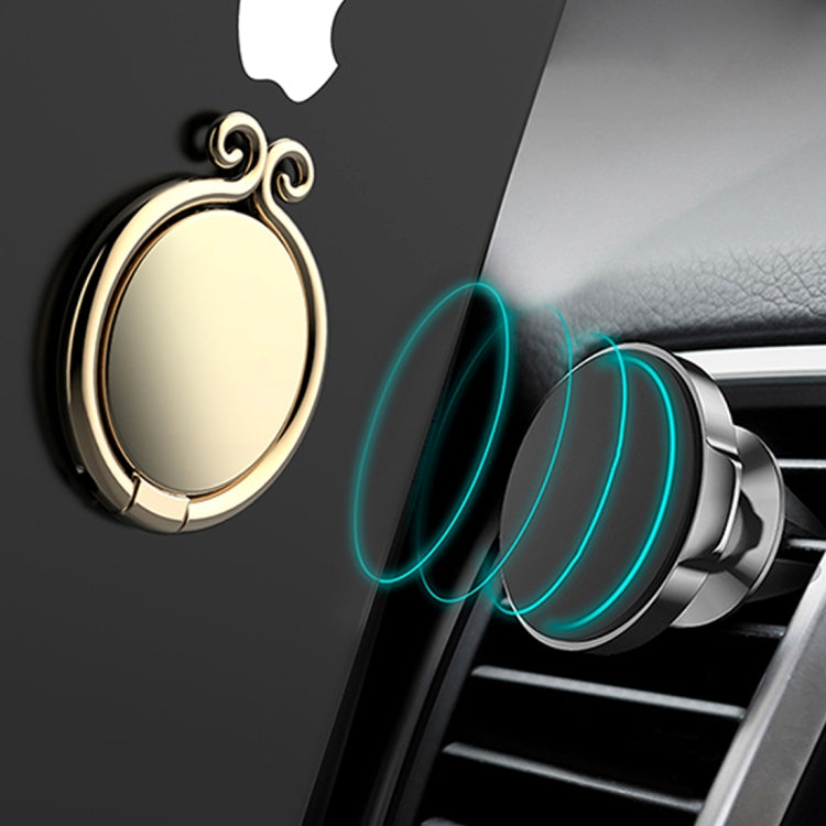 lenuo DL-27 360 Degrees Rotation Metal the Incantation of the Golden Hoop Shape Phone Ring Holder
