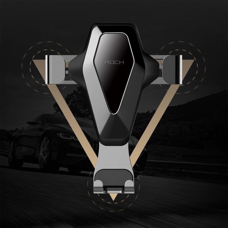ROCK Gravity Air Vent Car Phone Holder Mount, For iPhone, Galaxy, Sony, Lenovo, HTC, Huawei, and other Smartphones(Grey)