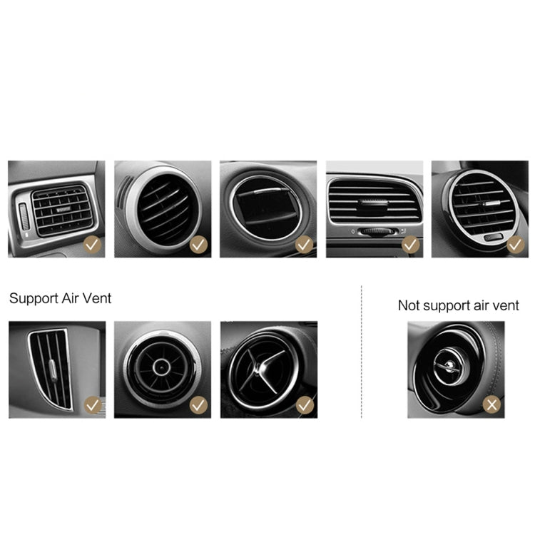 ROCK Gravity Air Vent Car Phone Holder Mount, For iPhone, Galaxy, Sony, Lenovo, HTC, Huawei, and other Smartphones(Grey)