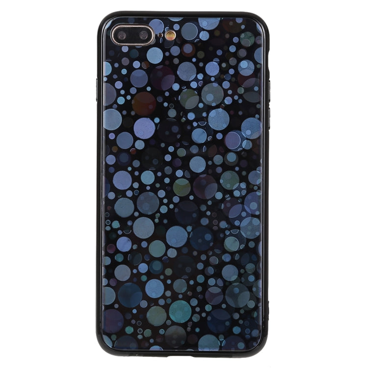Fashion Dot Pattern Anti-scratch Gradient Color Glass Protection Case for iPhone 8 Plus & 7 Plus