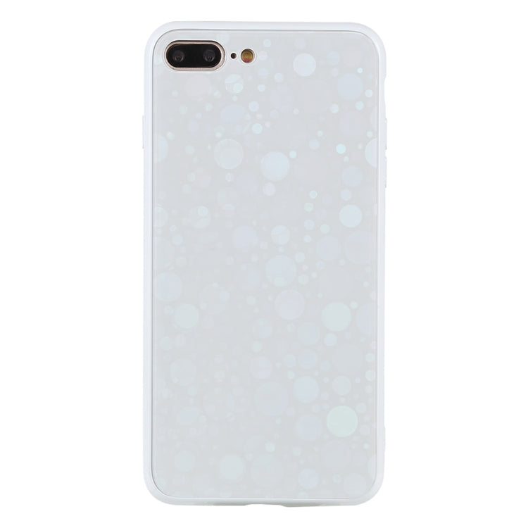 Fashion Dot Pattern Anti-scratch Gradient Color Glass Protection Case for iPhone 8 Plus & 7 Plus