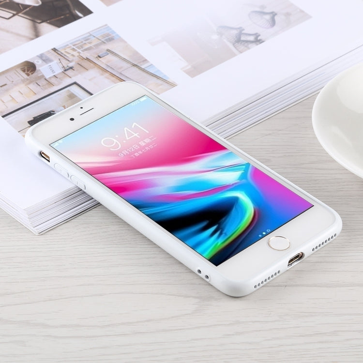 Fashion Dot Pattern Anti-scratch Gradient Color Glass Protection Case for iPhone 8 Plus & 7 Plus