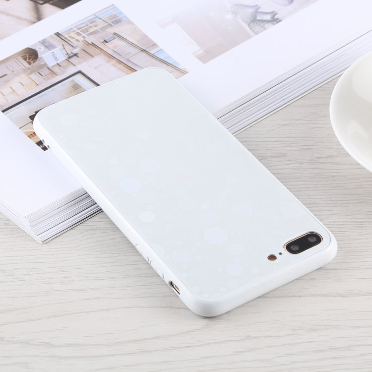 Fashion Dot Pattern Anti-scratch Gradient Color Glass Protection Case for iPhone 8 Plus & 7 Plus