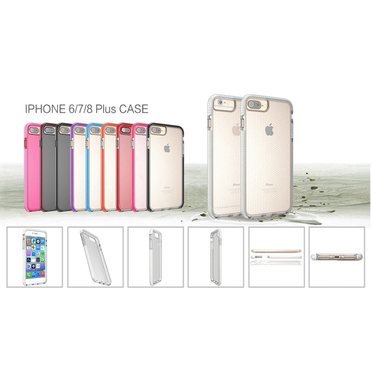 For iPhone 8 Plus & 7 Plus & 6 Plus Basketball Texture Anti-collision TPU Protective Back Cover Case