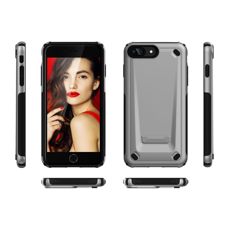 Ultra-thin TPU+PC Mechanic Shockproof Protective Case for iPhone 8 Plus & 7 Plus