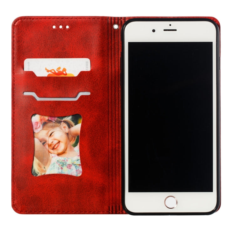 Calf Texture Zipper Magnetic Horizontal Flip Leather Case for iPhone 8 Plus / 7 Plus, with Wallet & Holder & Card Slots