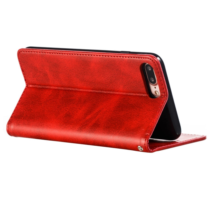 Calf Texture Zipper Magnetic Horizontal Flip Leather Case for iPhone 8 Plus / 7 Plus, with Wallet & Holder & Card Slots