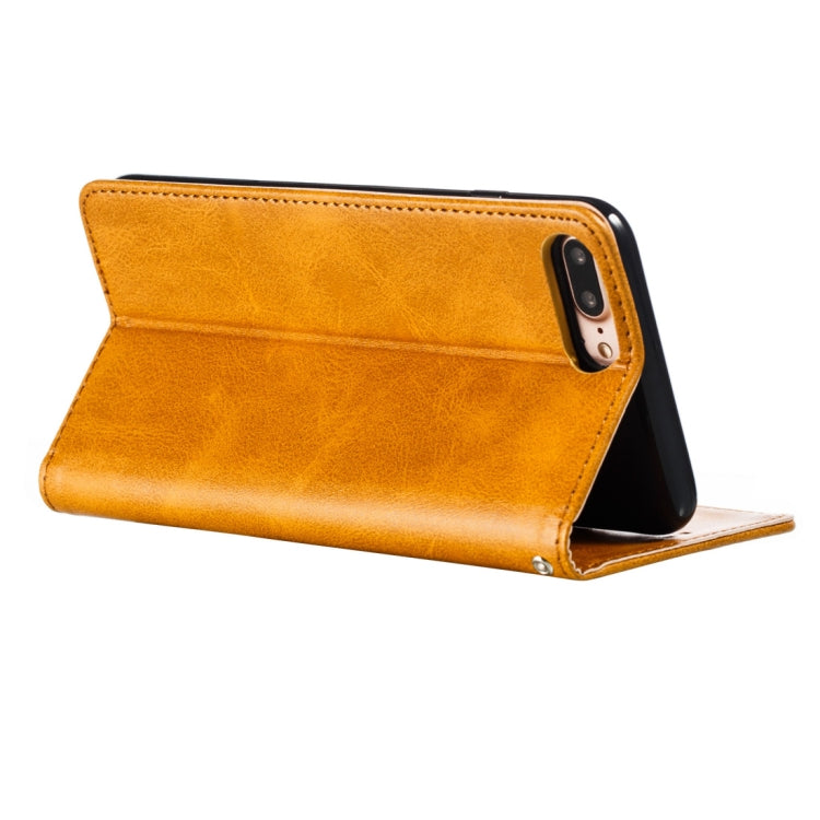 Calf Texture Zipper Magnetic Horizontal Flip Leather Case for iPhone 8 Plus / 7 Plus, with Wallet & Holder & Card Slots