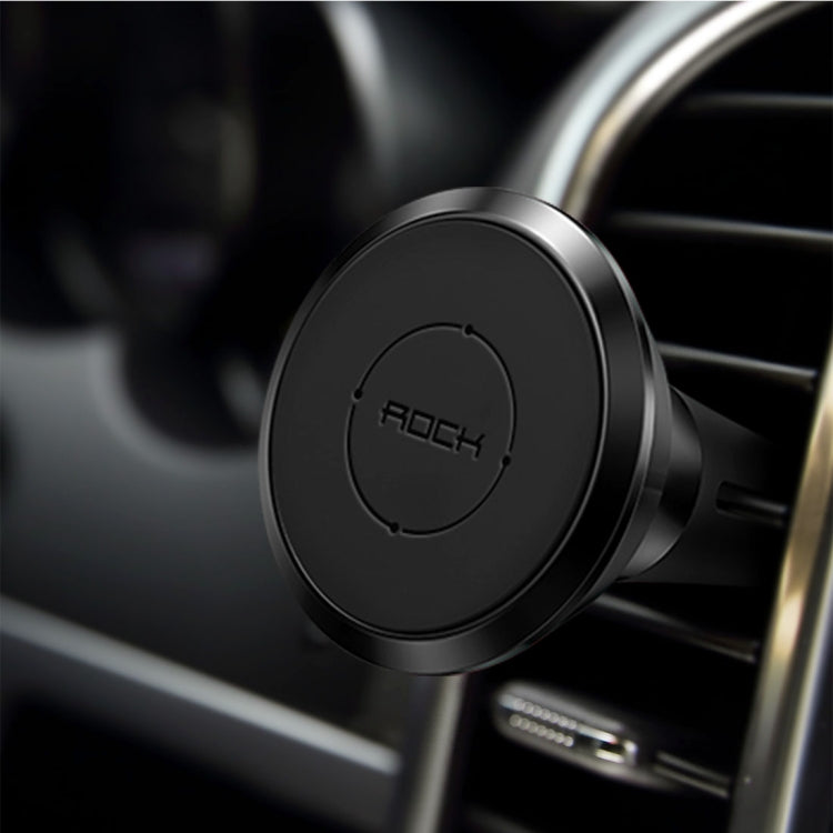 ROCK 360 Degree Rotation Universal Car Air Vent Mount Magnetic Phone Holder Stand, For iPhone, Galaxy, Huawei, Xiaomi, Lenovo, Sony, LG, HTC and Other Smartphones(Black)