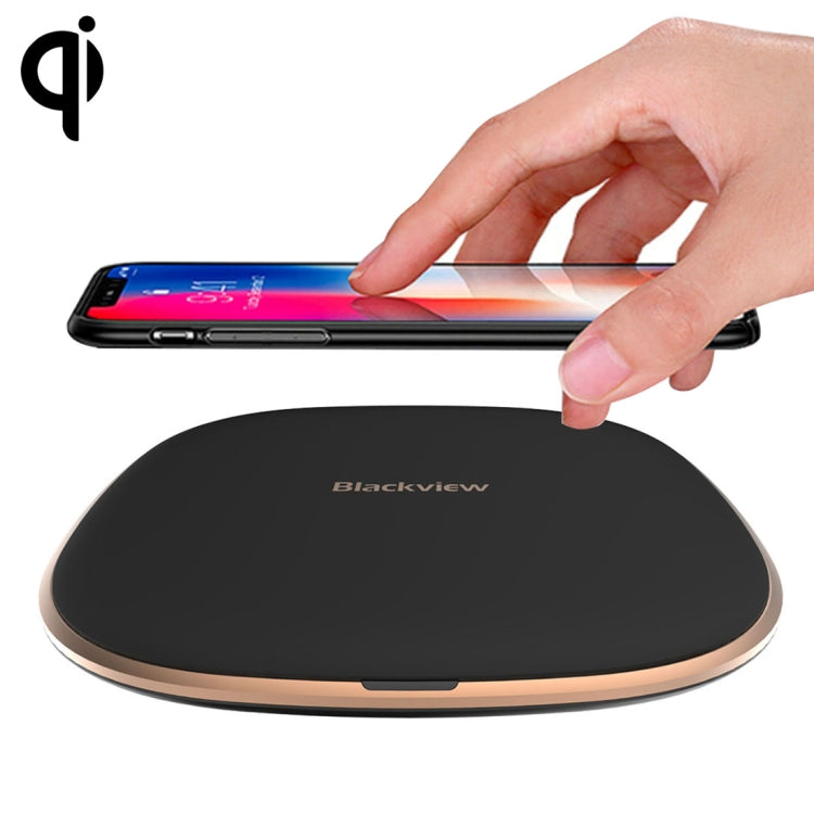 [HK Warehouse] Blackview W1  Simple Round Metal 10W Max Qi Wireless Charger Pad, For Blackview BV680 Pro, A30, A20, A20 Pro and Other Blackview Phones (Black)