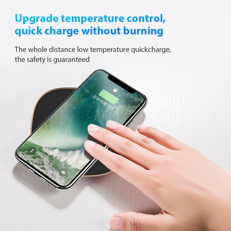 [HK Warehouse] Blackview W1  Simple Round Metal 10W Max Qi Wireless Charger Pad, For Blackview BV680 Pro, A30, A20, A20 Pro and Other Blackview Phones (Black)