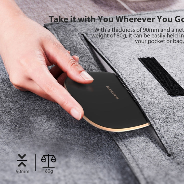 [HK Warehouse] Blackview W1  Simple Round Metal 10W Max Qi Wireless Charger Pad, For Blackview BV680 Pro, A30, A20, A20 Pro and Other Blackview Phones (Black)