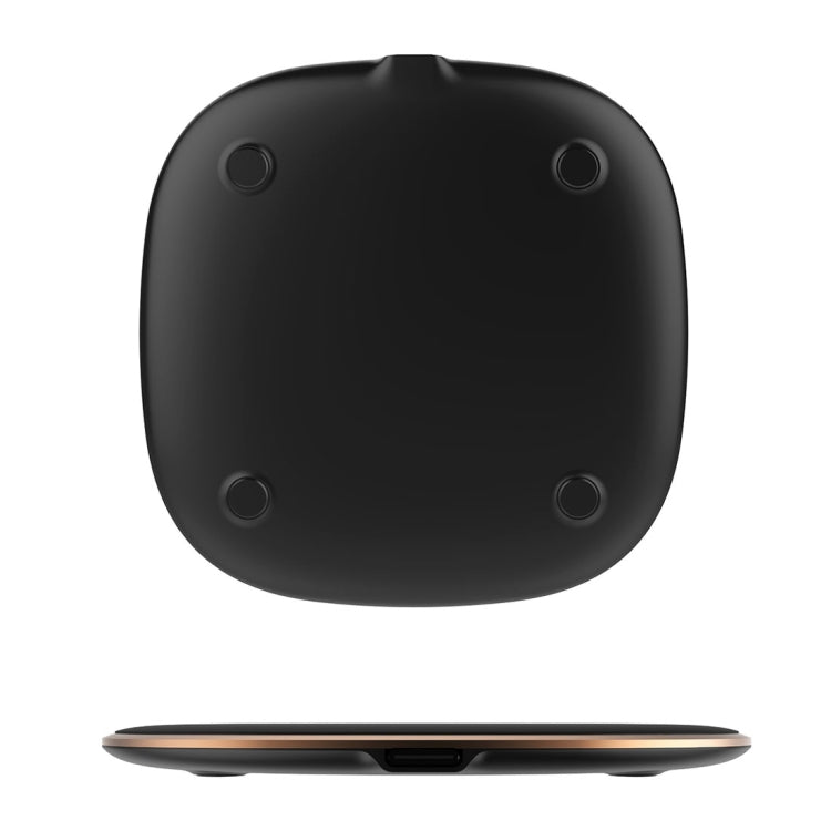 [HK Warehouse] Blackview W1  Simple Round Metal 10W Max Qi Wireless Charger Pad, For Blackview BV680 Pro, A30, A20, A20 Pro and Other Blackview Phones (Black)