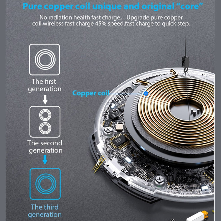[HK Warehouse] Blackview W1  Simple Round Metal 10W Max Qi Wireless Charger Pad, For Blackview BV680 Pro, A30, A20, A20 Pro and Other Blackview Phones (Black)