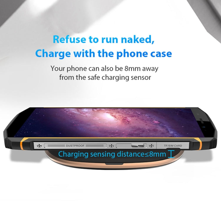 [HK Warehouse] Blackview W1  Simple Round Metal 10W Max Qi Wireless Charger Pad, For Blackview BV680 Pro, A30, A20, A20 Pro and Other Blackview Phones (Black)