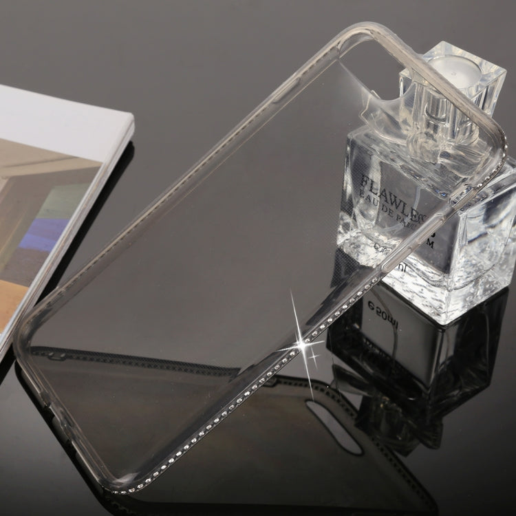 For iPhone 8 Plus & 7 Plus Diamond Border TPU Transparent Protective Back Cover Case