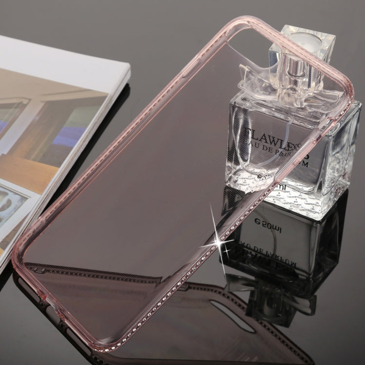 For iPhone 8 Plus & 7 Plus Diamond Border TPU Transparent Protective Back Cover Case