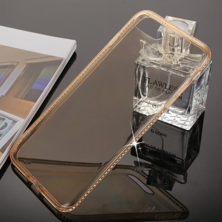 For iPhone 8 Plus & 7 Plus Diamond Border TPU Transparent Protective Back Cover Case