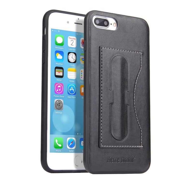 Fierre Shann Full Coverage Protective Leather Case for iPhone 8 Plus & 7 Plus, with Holder & Card Slot