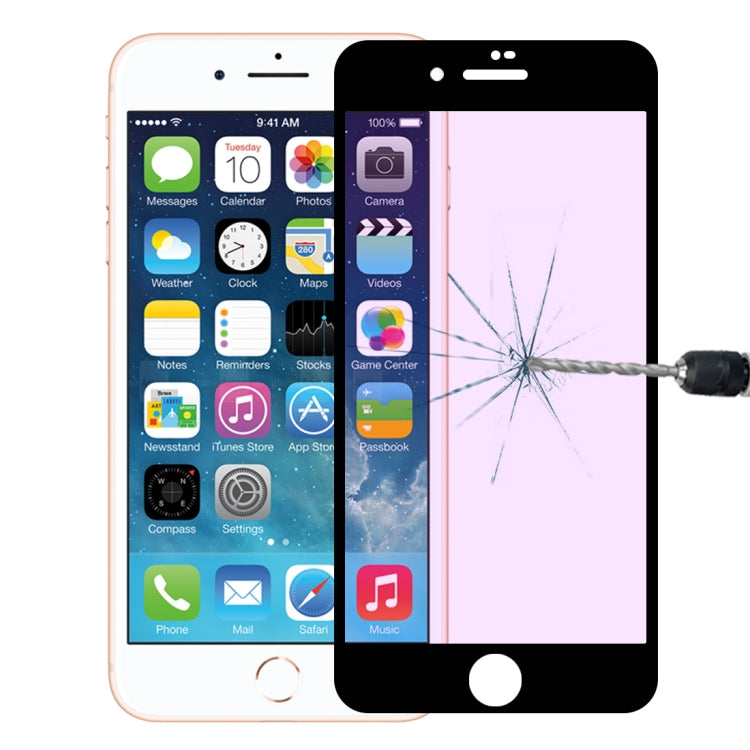 Anti-scratch 9H 10D Full Screen Purple-ray Tempered Glass Film for iPhone 8 / 7