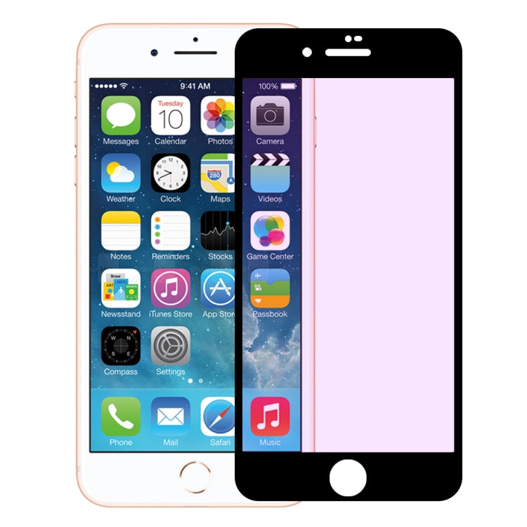 Anti-scratch 9H 10D Full Screen Purple-ray Tempered Glass Film for iPhone 8 / 7