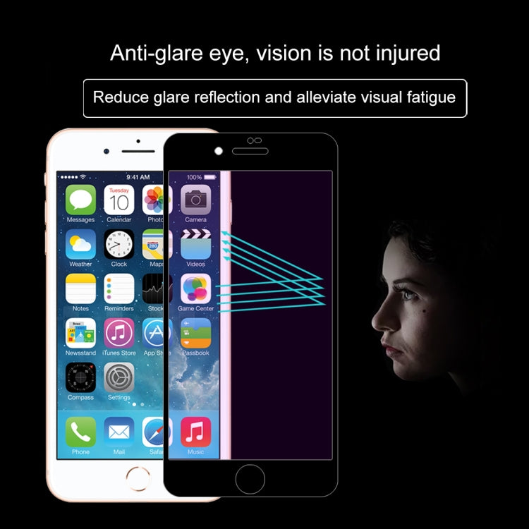 Anti-scratch 9H 10D Full Screen Purple-ray Tempered Glass Film for iPhone 8 / 7
