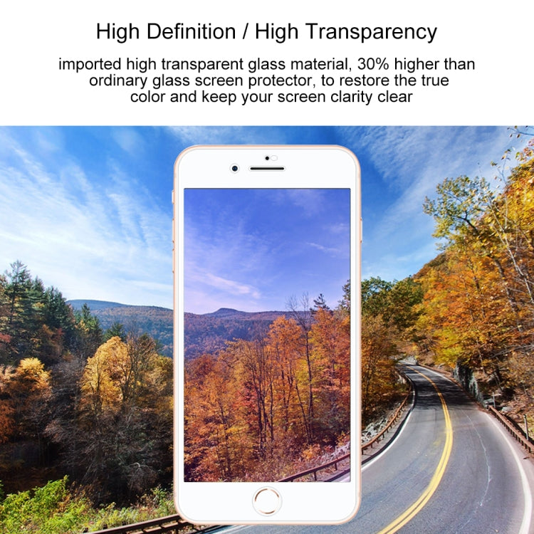 Anti-scratch 9H 10D Full Screen Purple-ray Tempered Glass Film for iPhone 8 / 7