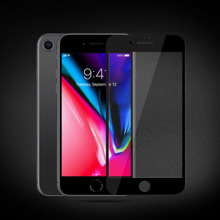 mocolo 0.33mm 9H 2.5D Silk Print Tempered Glass Film for iPhone 8 Plus & 7 Plus (Black)